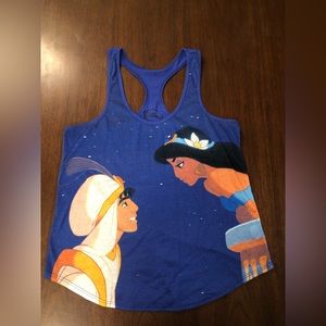 DISNEY Aladdin & Princess Jasmine Racerback Tank - Size Large
